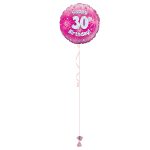 Age 30 Pink Holographic 18 Inch Balloon