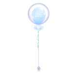 Baby Shower Blue Double Bubble Balloon 24 Inch