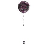 Happy Birthday Pink Fizz 18 Inch Foil Balloon