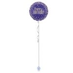 Happy Birthday Purple 18 Inch Foil