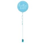 Hello Baby Blue 18 Inch Foil Balloon